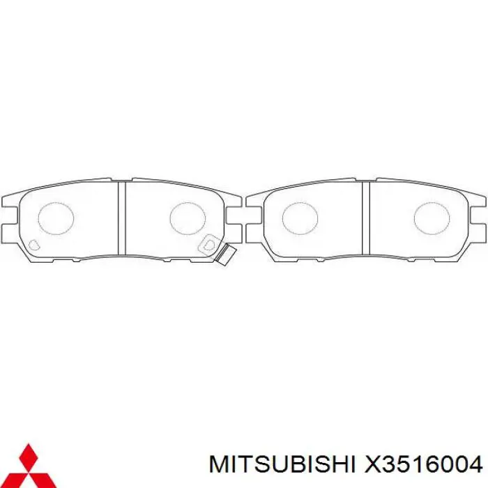 Купити X3516004 Mitsubishi Задні колодки