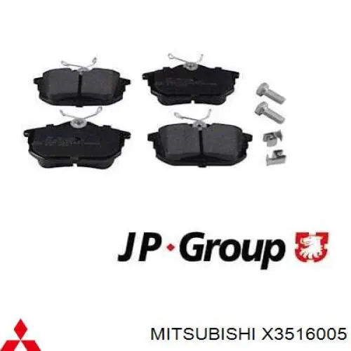 X3516005 Mitsubishi Колодки гальмівні задні, дискові