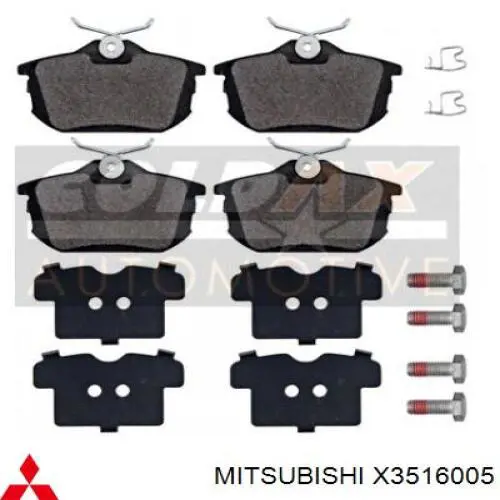 Купити X3516005 Mitsubishi Задні колодки