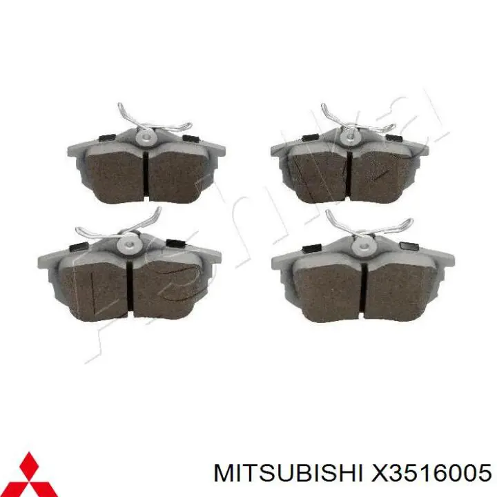 Задні гальмівні колодки X3516005 Mitsubishi