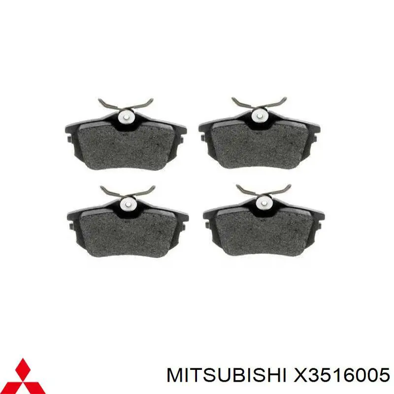 Задні дискові колодки Mitsubishi X3516005