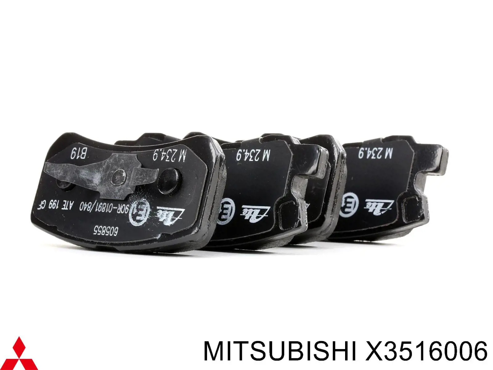 X3516006 Mitsubishi Колодки гальмівні задні, дискові