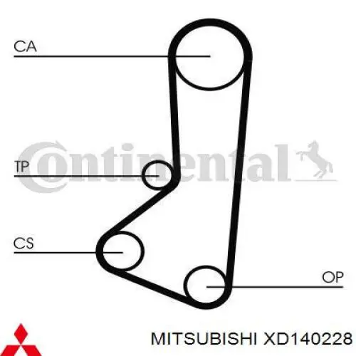 XD140228 Mitsubishi ремінь грм