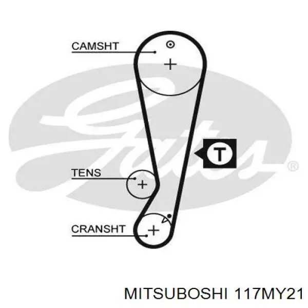 Купити 117MY21 Mitsuboshi Ремінь газорозподільного механізму