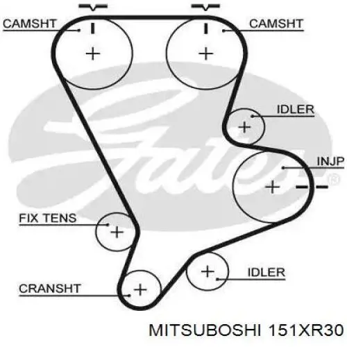 Ремінь ГРМ 151XR30 Mitsuboshi