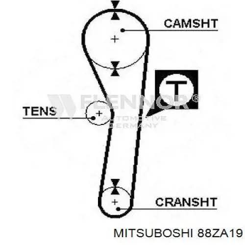 88ZA19 Mitsuboshi Ремінь двигуна