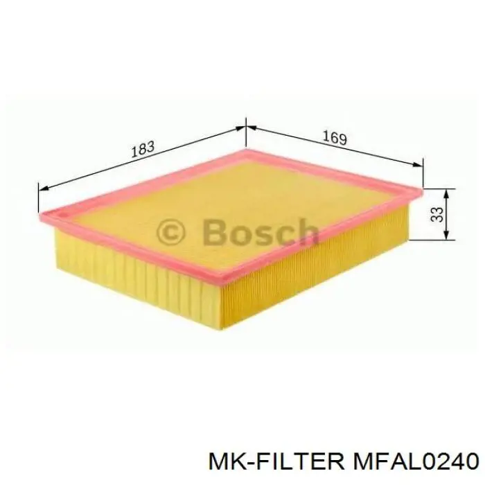 MFAL0240 MK Filter Повітряний фільтр двигуна
