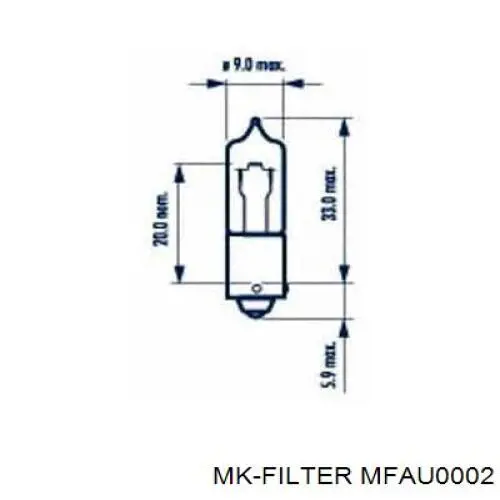 MFAU0002 MK Filter фільтр повітряний