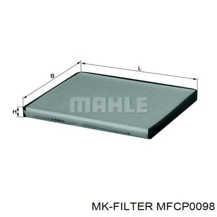 Купити MFCP0098 MK Filter Фільтр салону вугільний