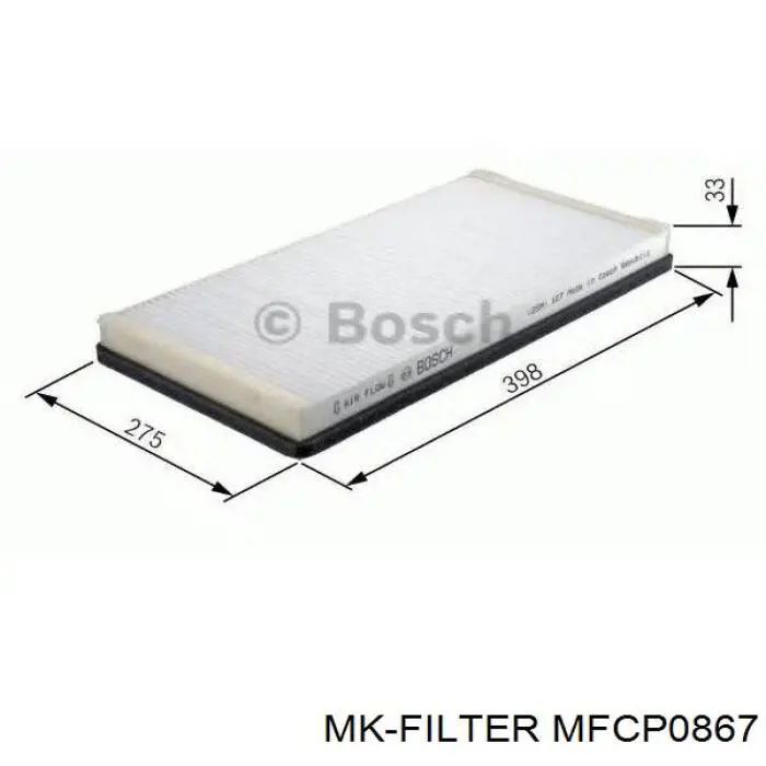 Фільтр повітряний обігрівача MK Filter MFCP0867 ціна, від 4.76 USD
