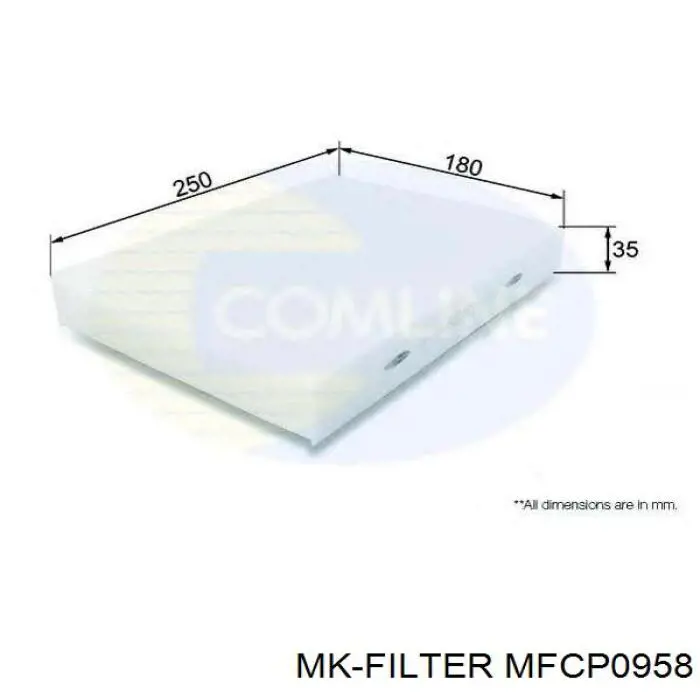 Купити MFCP0958 MK Filter Фільтр салону вугільний