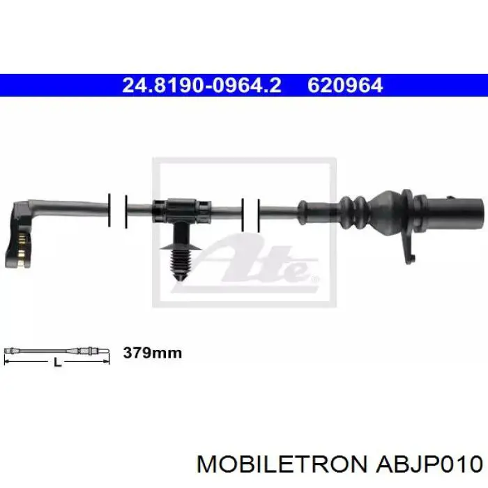 Датчик АБС (ABS) задній, лівий ABJP010 Mobiletron