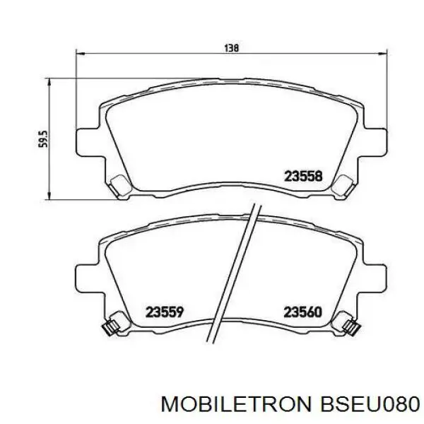 Датчик зносу гальмівних колодок, передній Mobiletron BSEU080