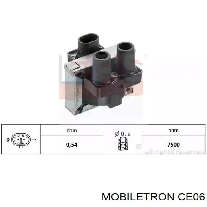 Котушка запалювання Mobiletron CE06 ціна, від 21.54 USD