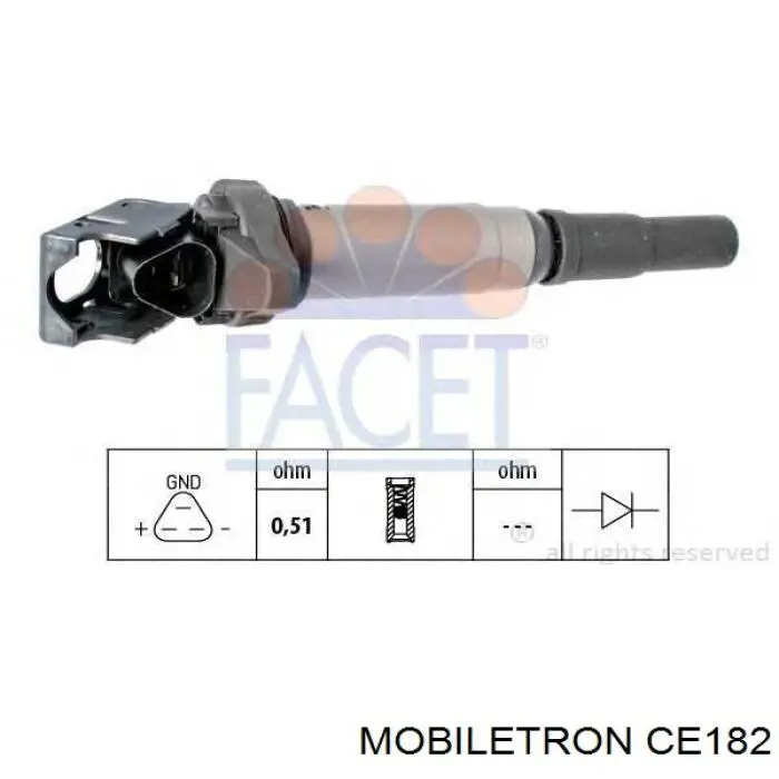 Котушка запалювання CE182 Mobiletron
