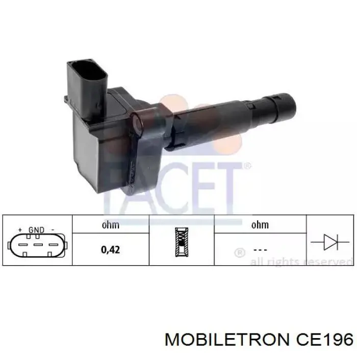 Котушка запалювання Mobiletron CE196 ціна, від 18.98 USD