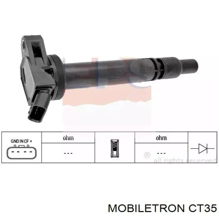 Котушка запалювання Mobiletron CT35 ціна, від 24.59 USD