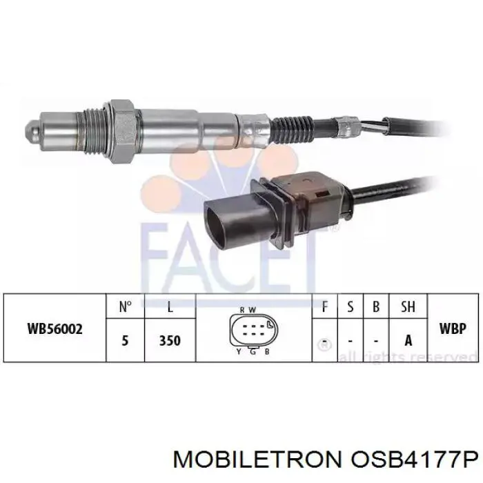 Лямбдазонд, датчик кисню після каталізатора Mobiletron OSB4177P ціна, від 14.06 USD