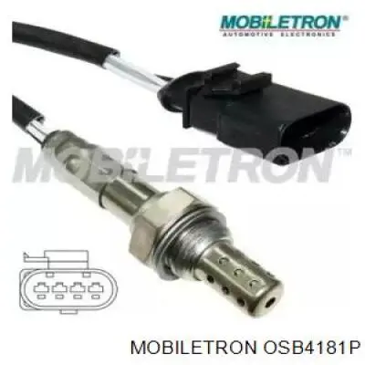 OSB4181P Mobiletron лямбда-зонд, датчик кисню до каталізатора, правий