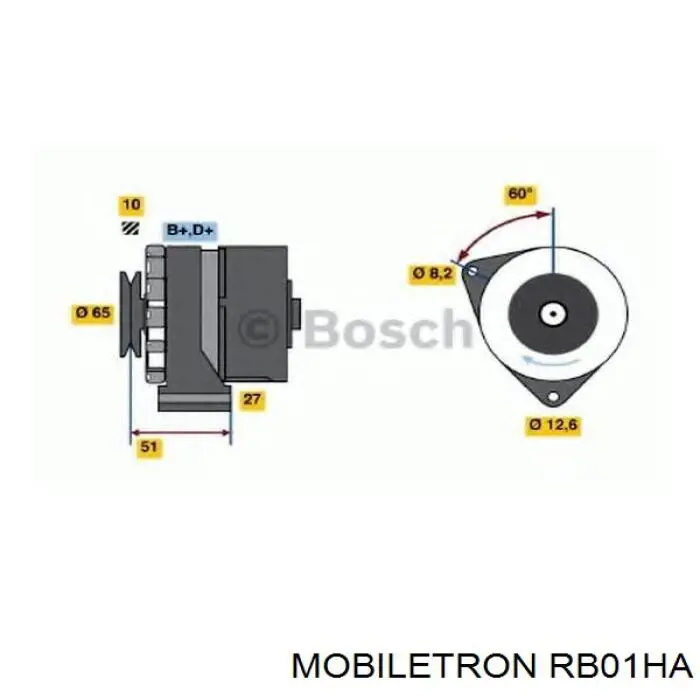 Міст доданий генератора Mobiletron RB01HA ціна, від 11.38 USD