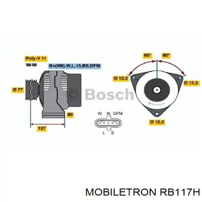 RB117H Mobiletron міст доданий генератора