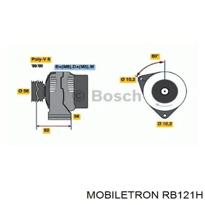 Купити RB121H Mobiletron Діодний міст