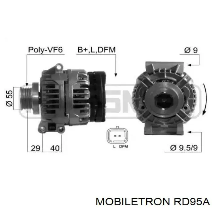 RD95A Mobiletron міст доданий генератора