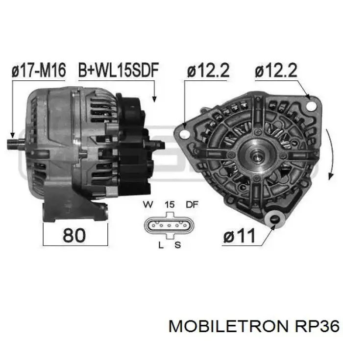 RP36 Mobiletron міст доданий генератора