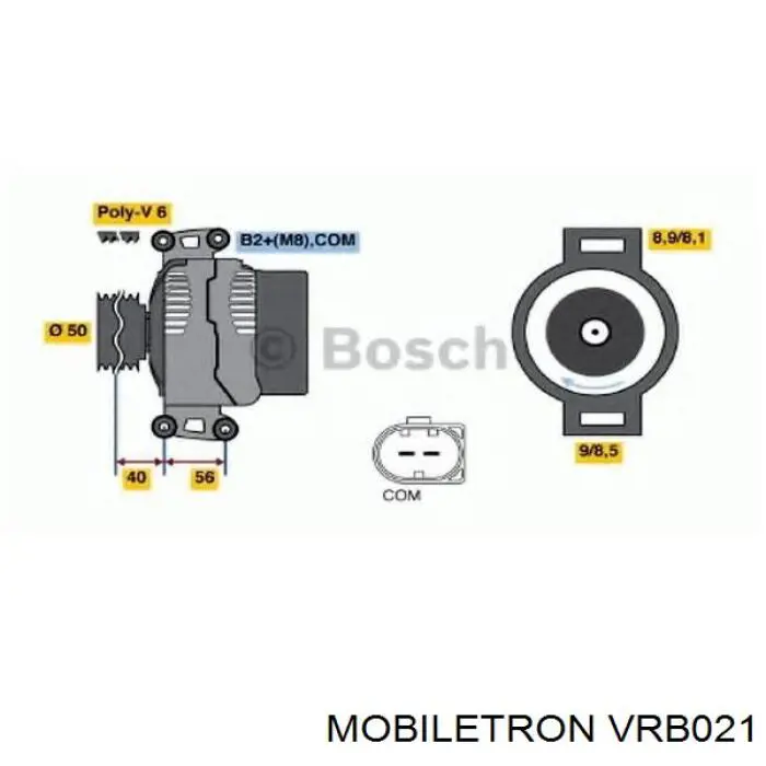 Реле зарядки генератора Mobiletron VRB021 ціна, від 31.10 USD