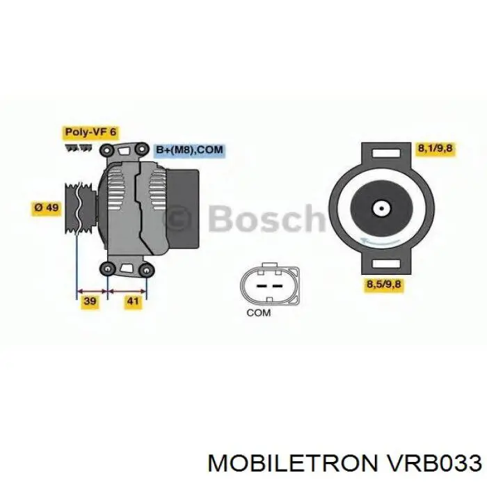 Реле зарядки генератора Mobiletron VRB033 ціна, від 26.86 USD