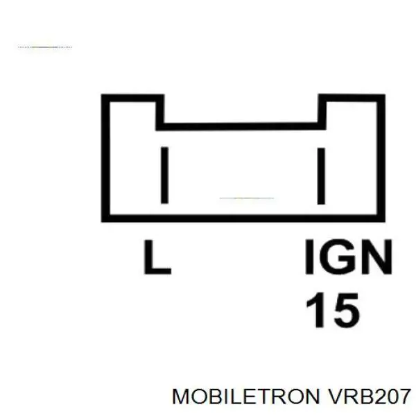 VRB207 Mobiletron реле-регулятор генератора, (реле зарядки)
