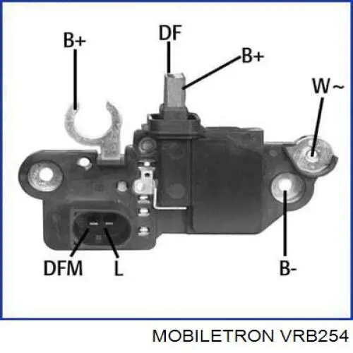 VRB254 Mobiletron реле-регулятор генератора, (реле зарядки)