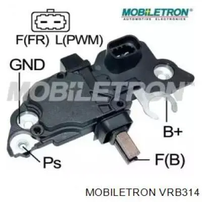 VRB314 Mobiletron реле-регулятор генератора, (реле зарядки)