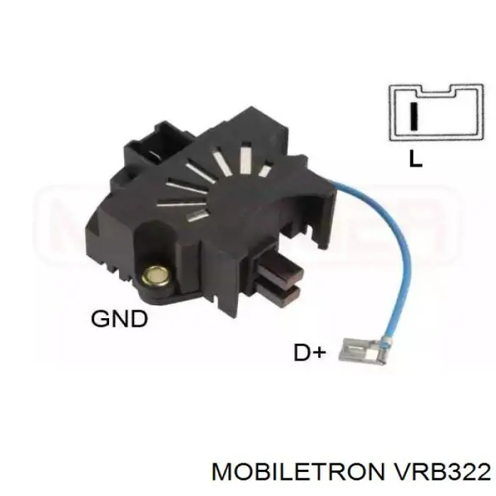 VRB322 Mobiletron реле-регулятор генератора, (реле зарядки)