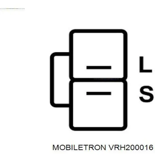 VRH200016 Mobiletron реле-регулятор генератора, (реле зарядки)