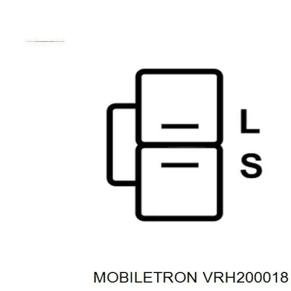 VRH200018 Mobiletron реле-регулятор генератора, (реле зарядки)