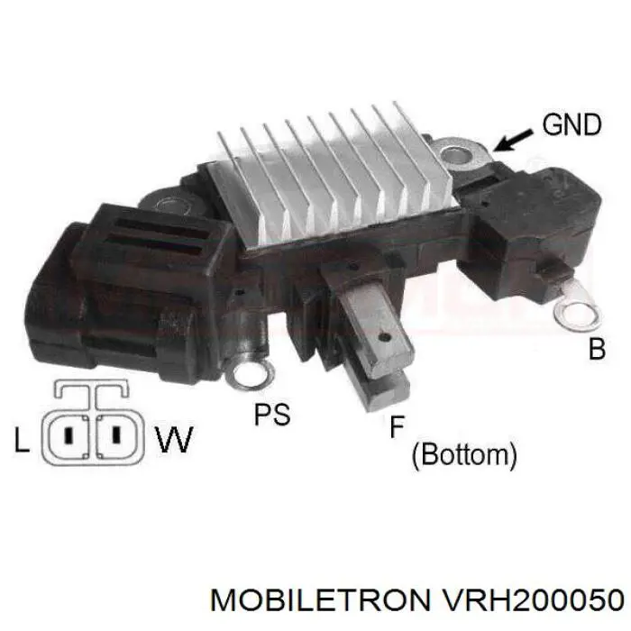 VRH200050 Mobiletron реле-регулятор генератора, (реле зарядки)