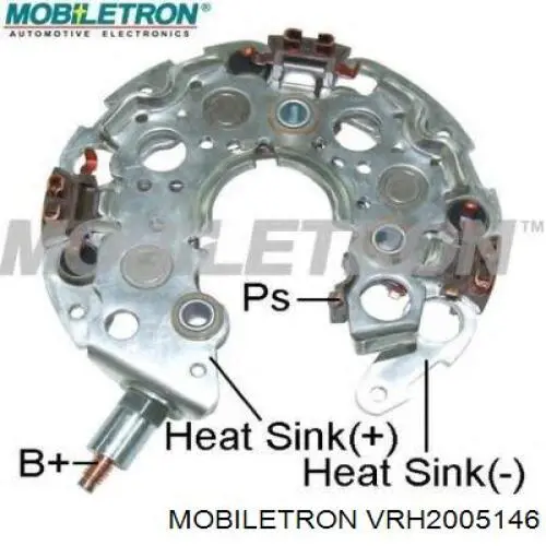 VRH2005146 Mobiletron реле-регулятор генератора, (реле зарядки)