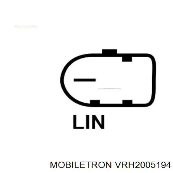 VRH2005194 Mobiletron реле-регулятор генератора, (реле зарядки)