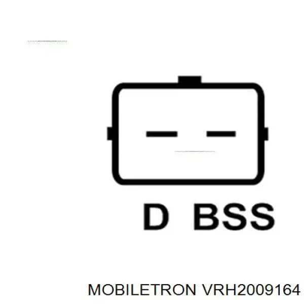 VRH2009164 Mobiletron реле-регулятор генератора, (реле зарядки)