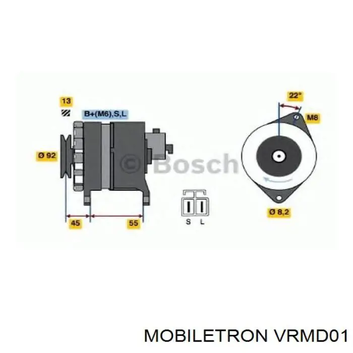 VRMD01 Mobiletron реле-регулятор генератора, (реле зарядки)
