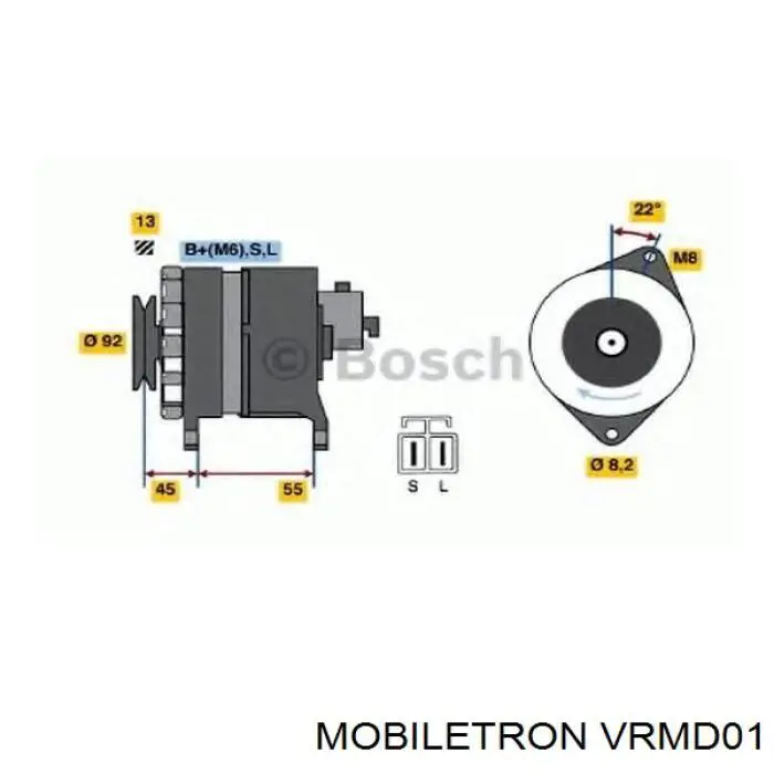 Реле-регулятор генератора, (реле зарядки) VRMD01 Mobiletron