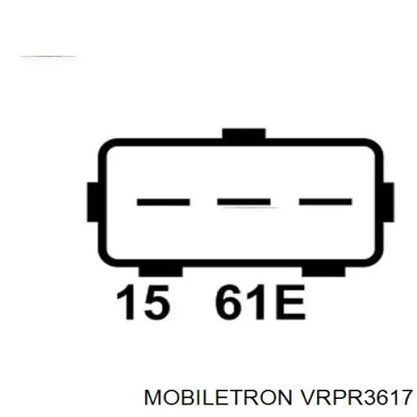 VRPR3617 Mobiletron реле-регулятор генератора, (реле зарядки)