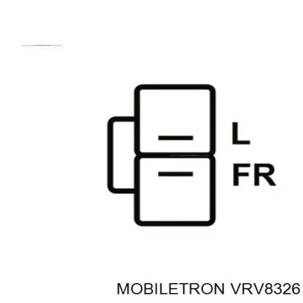 VRV8326 Mobiletron реле-регулятор генератора, (реле зарядки)