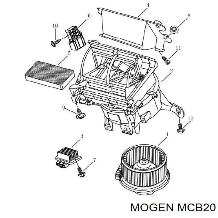Купити MCB20 Mogen Фільтр салону вугільний