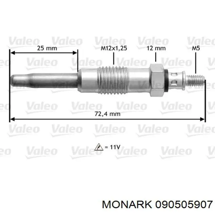 090505907 Monark Свічки розжарювання