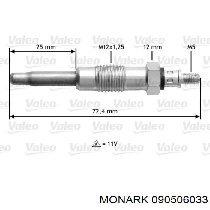 090506033 Monark Свічки розжарювання