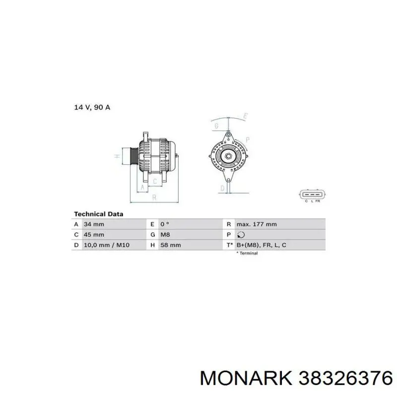 Розпилювач дизельної форсунки Monark 38326376 ціна, від 19.94 USD