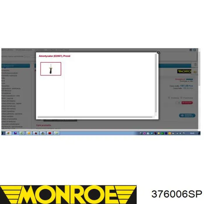 376006SP Monroe амортизатор передній