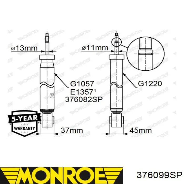 STLS000092 Starline Амортизатори задні